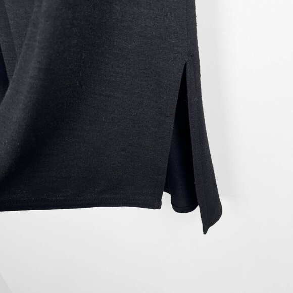 Aritzia Wilfred Free Women's Small Black Fine Knit Tank Top Long Side Split - Picture 4 of 4